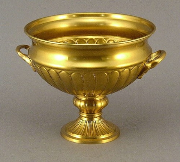 Picture of Antique Gold Pedestal Compote Bowl with Handles | 8"D x 7"H | Item No. 37312