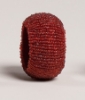 Picture of Red Napkin Ring Mini Glass Beads Wrapped on Wood with Metal Wire Set/12  | 2"Dx1.1"W |  Item No. 20456