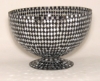 Picture of Black Mosaic Glass Bowl Black & Mirror Chips | 10"Dx7"H | Item No. 21305
