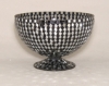 Picture of Black Mosaic Glass Bowl Black & Mirror Chips | 8"Dx5.5"H | Item No. 21306