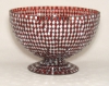 Picture of Red Mosaic Glass Bowl Red & Mirror Chips | 10"Dx7"H | Item No. 22305