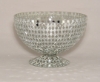 Picture of Silver Mosaic Glass Bowl Clear & Mirror Chips | 8"Dx5.5"H | Item No. 23306  FREE SHIPPING