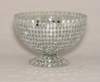 Picture of Silver Mosaic Glass Bowl Clear & Mirror Chips | 8"Dx5.5"H | Item No. 23306