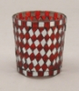 Picture of Votive Candle Holder Mirror Mosaic Taper Red Set of 6  |2.5"Dx3"H|  Item No.22118