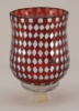 Picture of Peg Votive Candle Holder Mirror Mosaic Red  Set of 2  | 3.75"Dx5"H |  Item No.22263