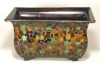 Picture of Color Mosaic on Metal Planter Rectangle  Set/2  | 6" x 10" x 6"H |  Item No. 36113