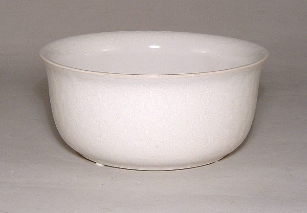 Picture of White Ceramic Bowl  Round  | 7"Dx3"H |  Item No. K00108