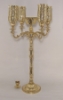 Picture of Brass Candelabra 5-Light + Bowl and Clear Glass Shades | 17.5"Wx35.5"H |  Item No. K99592