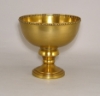 Picture of Compote Bowl Vase Gold Aluminum Bead Border Pedestal Base  Set/2 | 8"D x 7.75"H | Item No. 51452