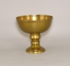 Picture of Antique Gold Compote Bowl Bead Border on Top Rim Set/2 | 6"D x 5.75"H | Item No. 51453  FREE SHIPPING
