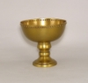 Picture of Compote Bowl Vase Gold Aluminum Bead Border Pedestal Base  Set/2 | 6"D x 5.75"H | Item No. 51453