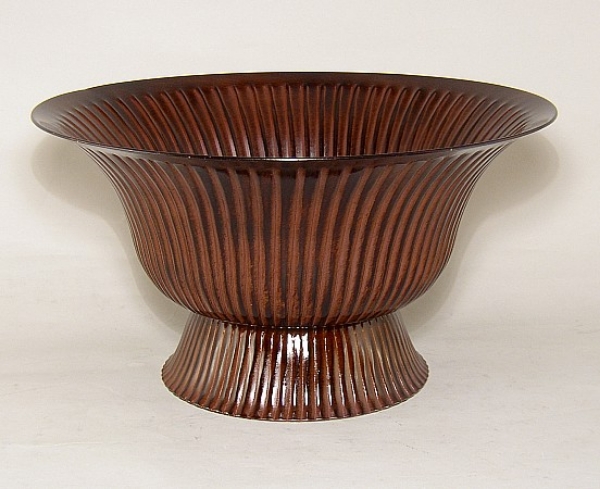 Picture of Bronze Finish on Aluminum Revere Bowl Fluted  | 12"Dx7"H |  Item No. 51721