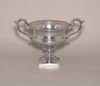Picture of Nickel Plated Pedestal Compote Bowl  Handles  Set/2 | 6"D x 5"H | Item No. 51374