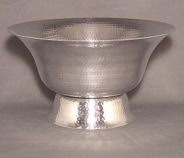 Picture of Compote Bowl Polished Aluminum Revere Hammered   | 12"D x 7"H | Item No. 51421