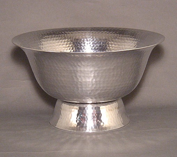 Picture of Compote Bowl Polished Aluminum Revere Hammered  | 10"D x 5.75"H | Item No. 51422