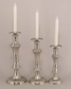 Picture of Nickel Plated Aluminum Candle Holder Round for Pillar or Taper Candle  Set/2  | 5.25"Dx12"H |  Item No. 51102