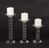 Picture of Crystal Ball Candle Holders Set/2  | 4"Diax12"High |  Item No. 20278