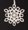 Picture of White Stone Snowflake Ornament Hand Carved from 3mm Thick Set/4  | 3.5"Diameter |  Item No. WS004