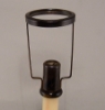 Picture of Bronze(Almost Black) Finish on Brass Candle Follower for Taper Candle set/6  | 2.63"Dx4.5"H |  Item No. 01682