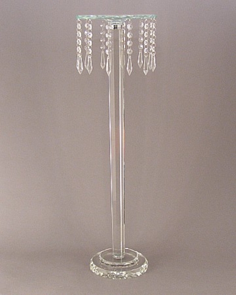 Picture of Crystal Floral Stand with Round Base #K20246  10"Dx29.5"H