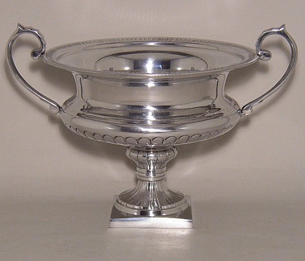 Picture of Nickel Plated Compote Bowl Handles  | 12"D x 9.5"H | Item No. 51371X | SOLD AS IS
