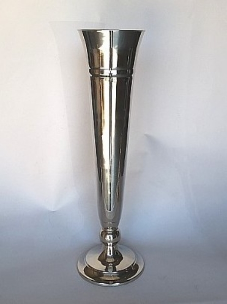 Picture of Nickel Plated Trumpet Vase 30"H #K62104 DISCONTINUED SEE ITEM# 22231