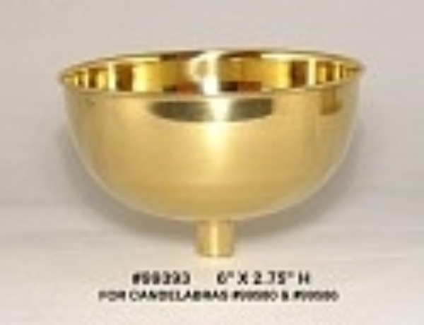 Picture of Brass Adapter Bowl with Peg Set/2  | 6"Dx2.5"H |  Item No. 99393