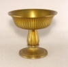 Picture of Antique Gold Pedestal Compote Bowl Vertical Lines | Set/2 | 8"D x 6.5"H | Item No. 51402 FREE SHIPPING
