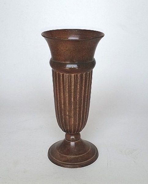 Picture of Brown Bud Vase Fluted  | 3"Dx8"H |  Item No. K42209