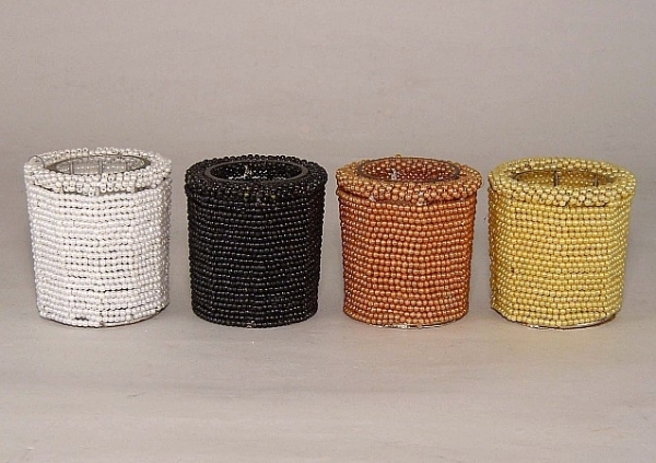 Picture of Assorted color Bead Votive set of 4 #K80007
