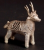 Picture of Silver Finish Reindeer Ethnic Decorative Folk Art Ornament  Set/4  | 3.5"Lx3"H |  Item No. 00177