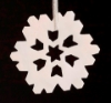 Picture of White Stone Snowflake Ornament Hand Carved from 3mm Thick Set/6  | 3"Diameter |  Item No. WS010