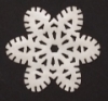 Picture of White Stone Snowflake Ornament Hand Carved from 3mm Thick Set/4  | 3.5"Diameter |  Item No. WS013
