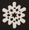 Picture of White Stone Snowflake Ornament Hand Carved from 3mm Thick Set/6  | 3.5"Diameter |  Item No. WS019