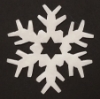 Picture of White Stone Snowflake Ornament Hand Carved from 3mm Thick Set/4  | 3.5"Diameter |  Item No. WS020
