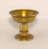 Picture of Antique Gold Pedestal Compote Bowl Vertical Lines | Set/2 | 6"D x 5.25"H | Item No. 51403  FREE SHIPPING