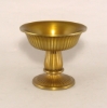 Picture of Compote Bowl Vase Gold Aluminum Revere Fluted Pedestal  Set/2 | 6"D x 5.25"H | Item No. 51403