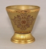 Picture of Gold Bowl Glass Gold Border Metal Base Set/2  | 6"D x 6.25"H |  Item No. 20741B