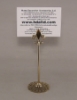 Picture of Brass Card Holder Fleur-de-lis on Round Filigree Base Set/4  | 3.5"Dx9"H |  Item No. 99604