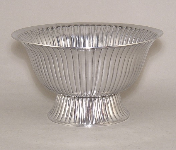 Picture of Aluminum Compote Bowl with Vertical Liness | 10"D x 5.75"H | Item No. 51322