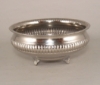 Picture of Compote Bowl Vase Nickel Plated Aluminum 3-Legs Ribbed  Set/2 | 8"D x 3.75"H | Item No. 51385X SOLD AS IS