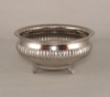 Picture of Compote Bowl Vase Nickel Plated Aluminum 3-Legs Ribbed  Set/4 | 6"D x 3"H | Item No. 51386X  SOLD AS IS