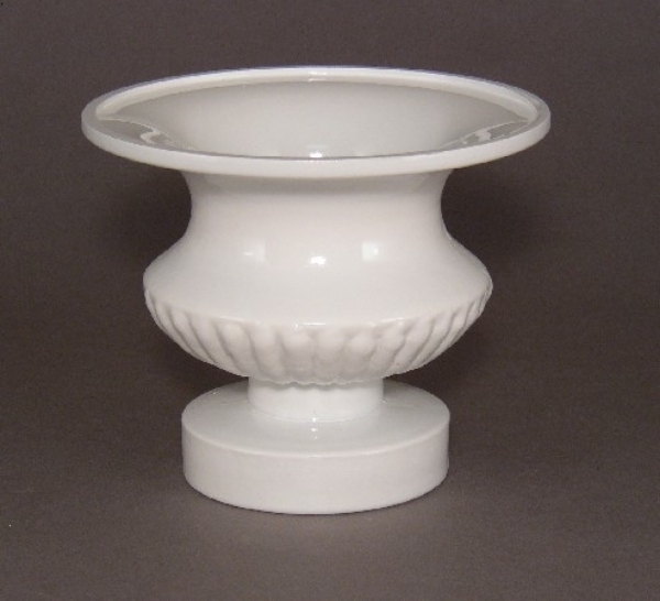 Picture of Vase Painted White Glass  | 6"Dx5"H | Item No. K17023