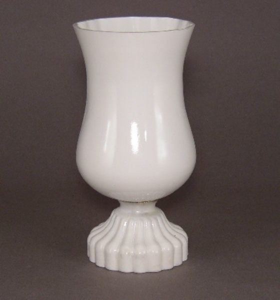 Picture of Vase Painted White Glass  | 4.25"Dx8.5"H |  Item No. K17027