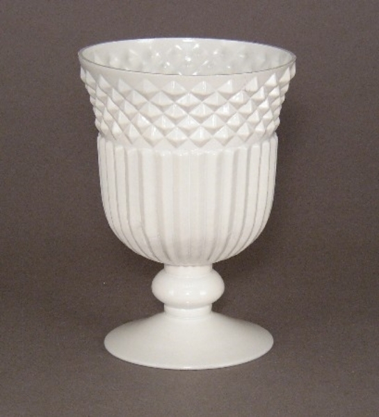 Picture of Vase Painted White Glass  | 4.5"Dx5.25"H |  Item No. K17030