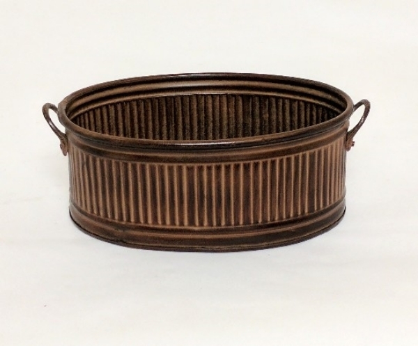 Picture of Brown Planter Oval  #K42487M   5.5"x7.5"x3"H