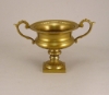 Picture of Compote Bowl Vase Gold Aluminum Handles Pedestal Square Base Set/2 | 6"Dx5"H |  Item No. 51474X 