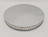 Picture of Silver Mirror Cake Stand with 4 Rows of Square Mirror Chips Border | 16"Dx 2.75"H |  Item No. 16205