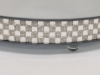 Picture of Cake Stand Silver Mirror with 4 Rows of Square Mirror Chips Border | 16"Dx 2.75"H |  Item No. 16205 FREE SHIPPING