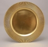 Picture of Charger Plate Gold Acrylic Sun Rays Line Border Set/12  | 13"Diameter |  Item No. 44613